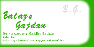balazs gajdan business card