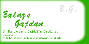 balazs gajdan business card